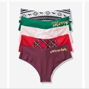 ✨PINK no-show cheeksters panties set of 5✨